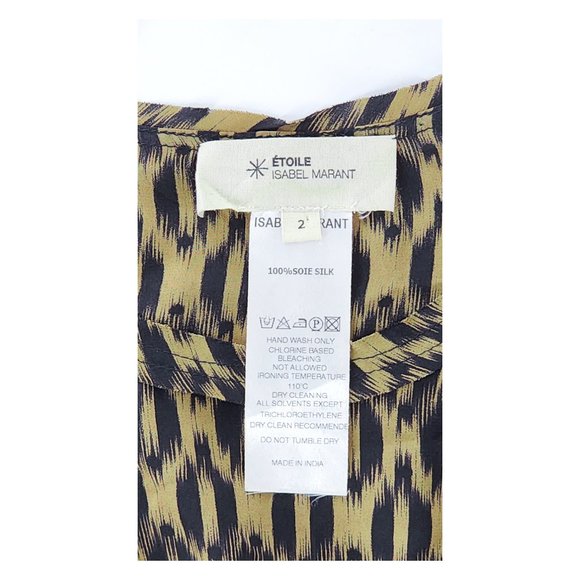 ISABEL MARANT Etoile 100% Silk Ruched Leopard Print Dress - Picture 13 of 13